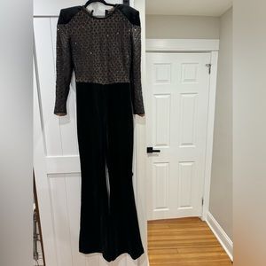 Nadine Merabi Amanda Jumpsuit in Black (Medium)